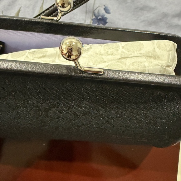 Coach Black Signature Frame Wristlet - Picture 3 of 3
